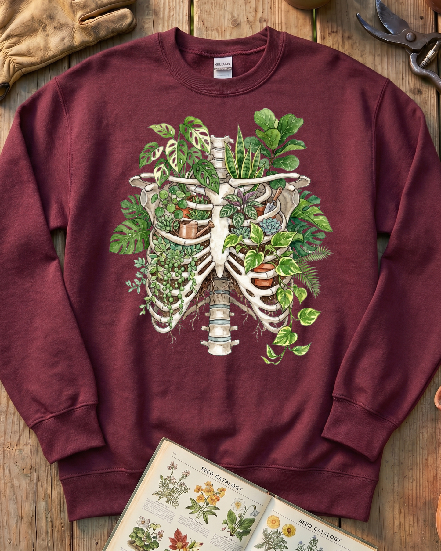 Skeleton Plant Lover Houseplant Sweatshirt