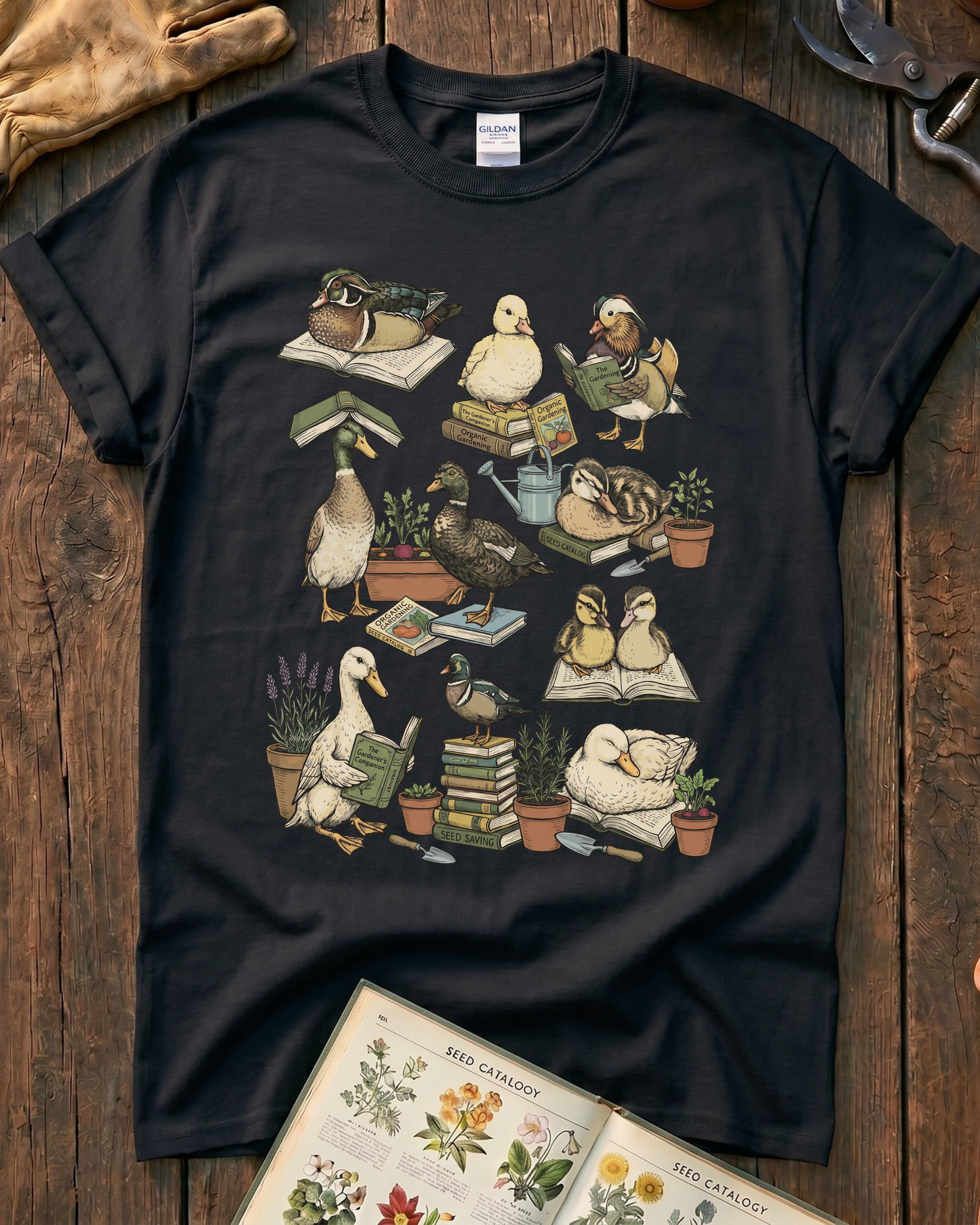 Cute Duck Garden Lover T‑Shirt
