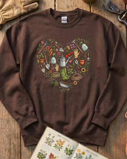 Women Plant Love Heart Sweatshirt