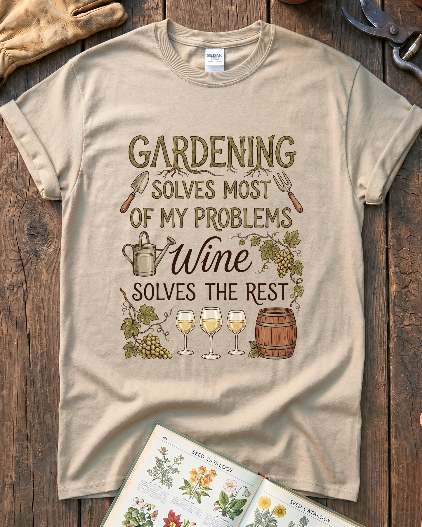 Wine Solves Problems T‑Shirt