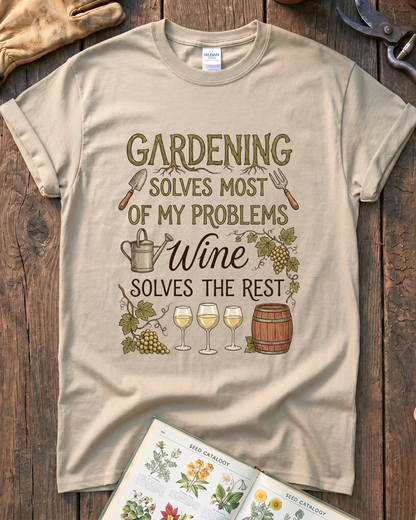 Wine Solves Problems T‑Shirt