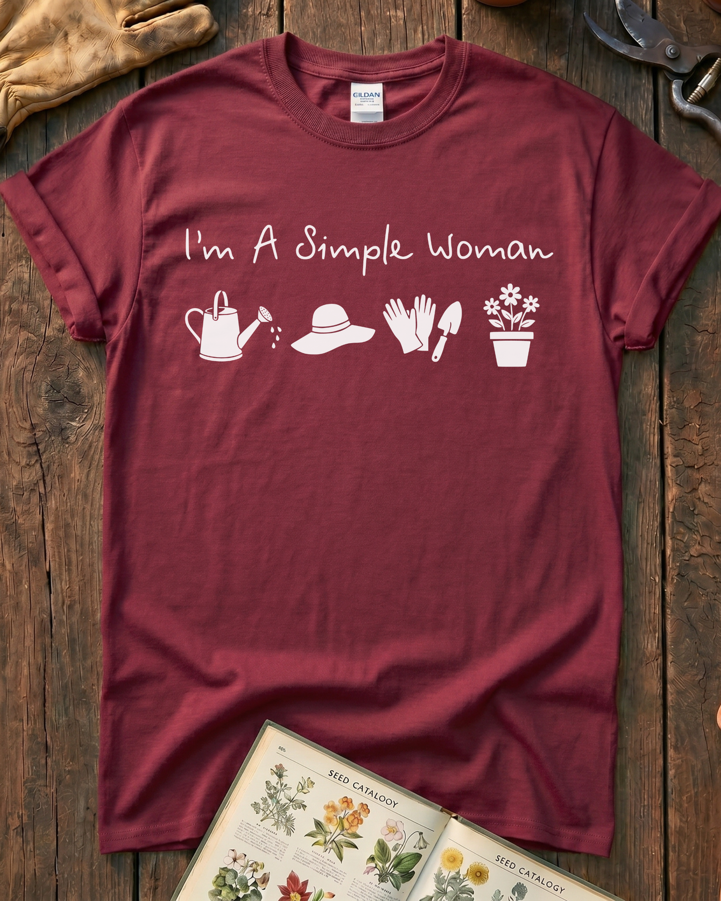 Simple Woman Gardening T-Shirt
