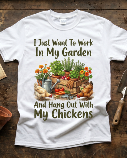 Garden & Chickens T‑Shirt