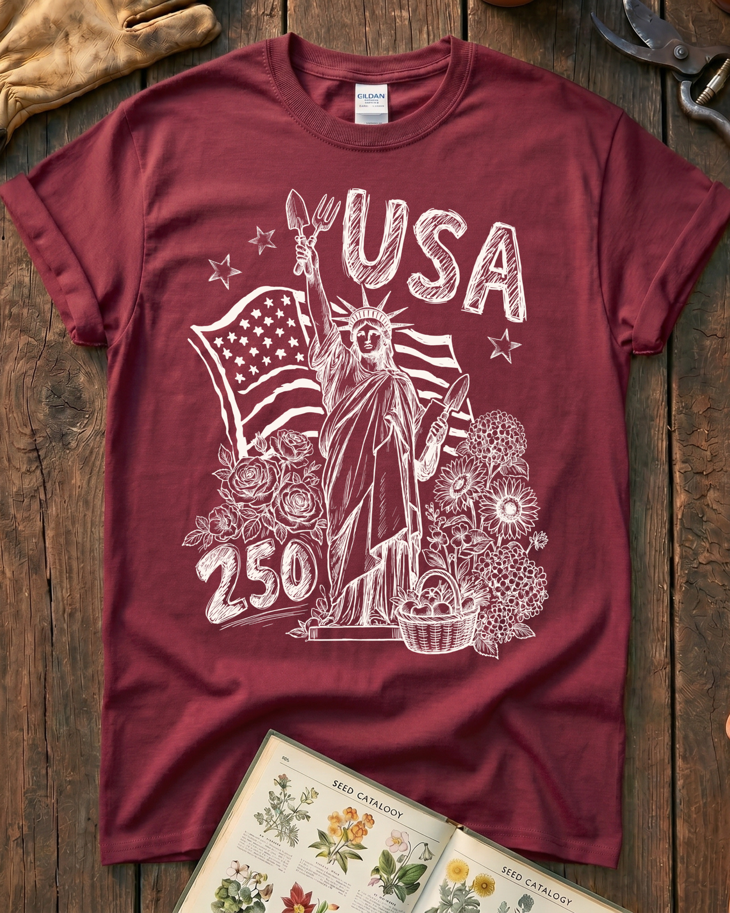 America 250 Garden Lady T-Shirt