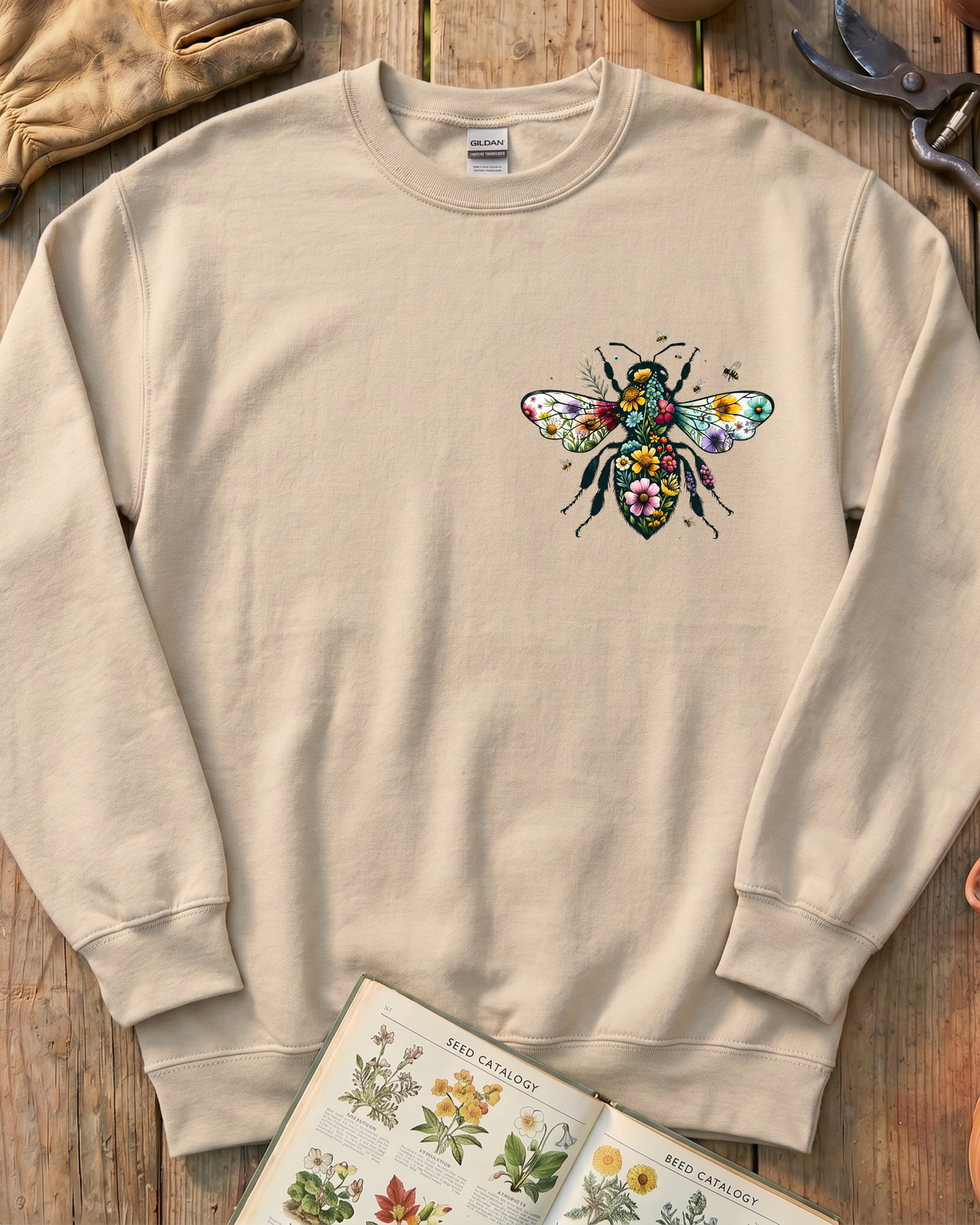 Pollinator Bee Garden Sweatshirt