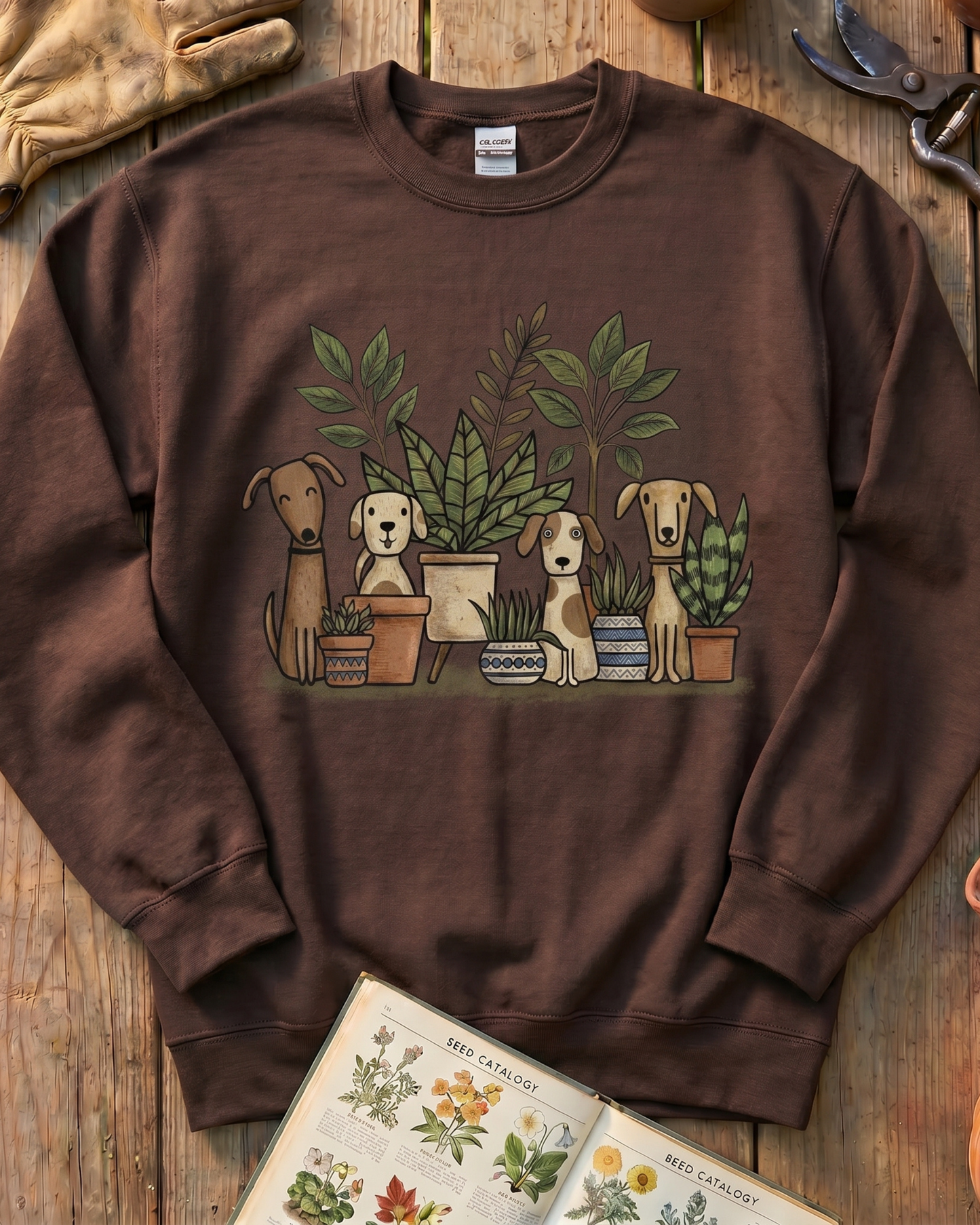 Women Dogs and Plants Lover Sweatshirt