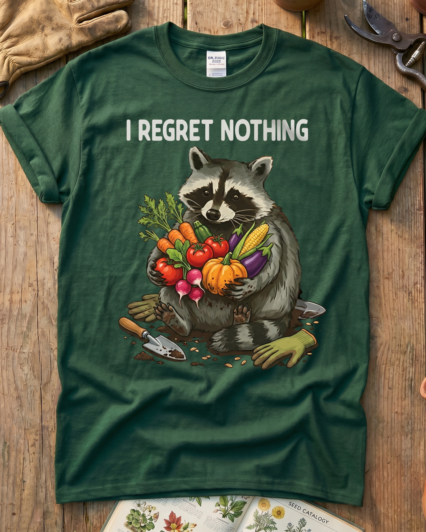 I Regret Nothing Raccoon Garden Shirt T-Shirt
