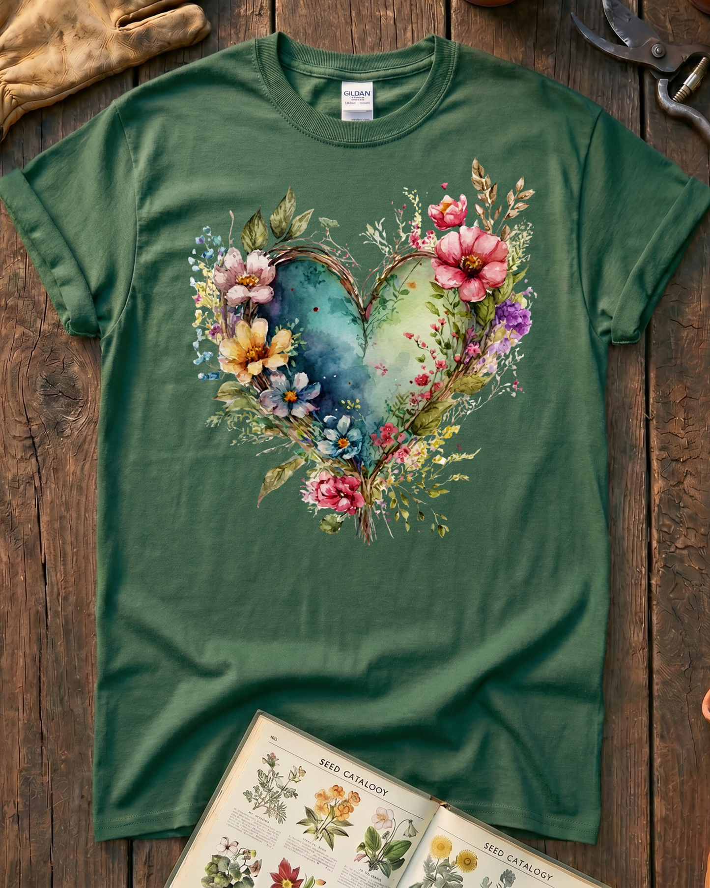 Floral Heart Garden T-Shirt