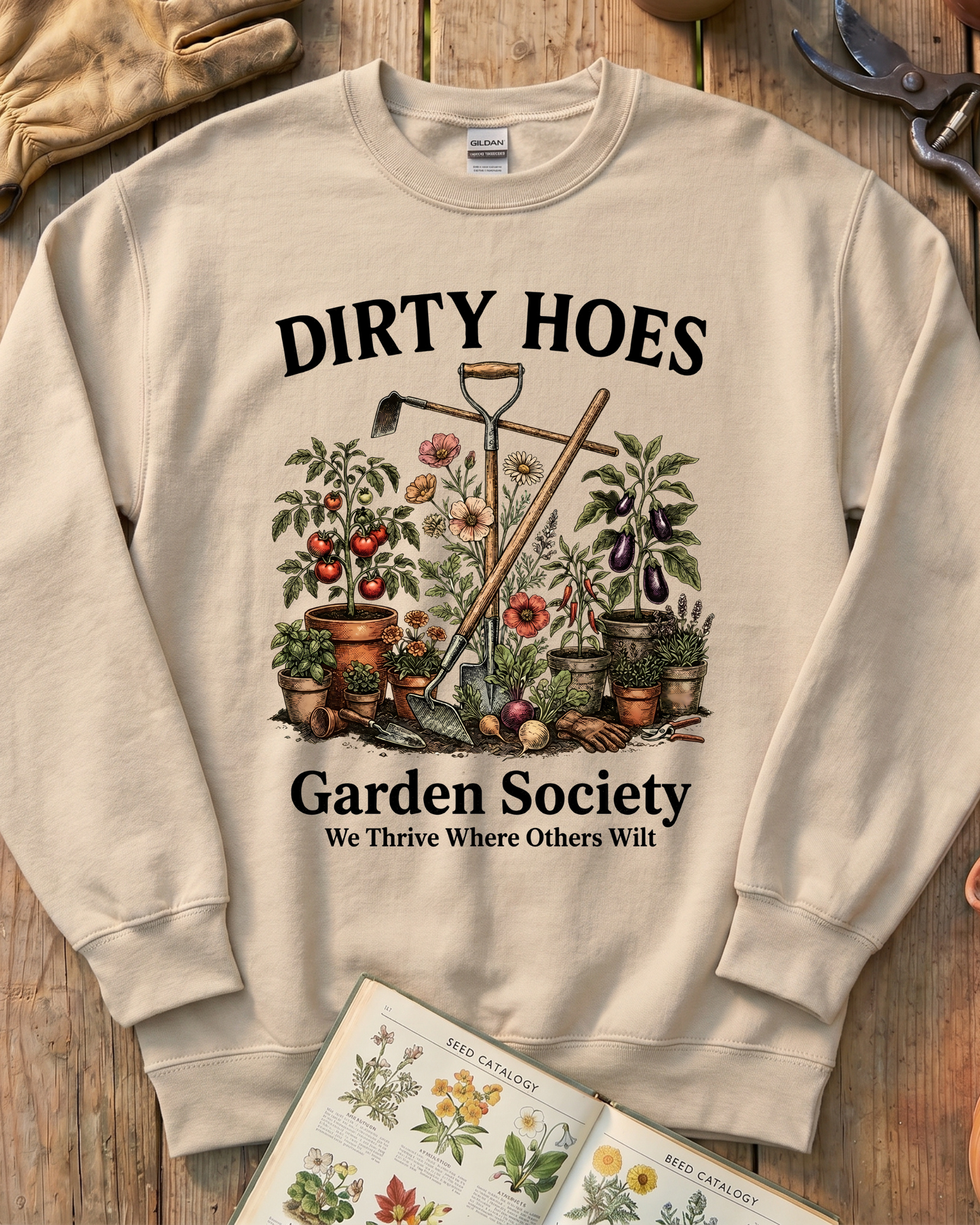 Funny Dirty Hoes Gardening Sweatshirt