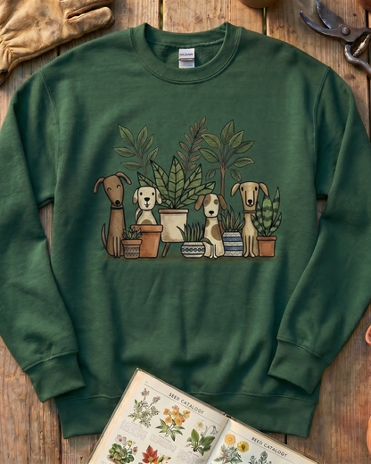 Women Dogs and Plants Lover Sweatshirt