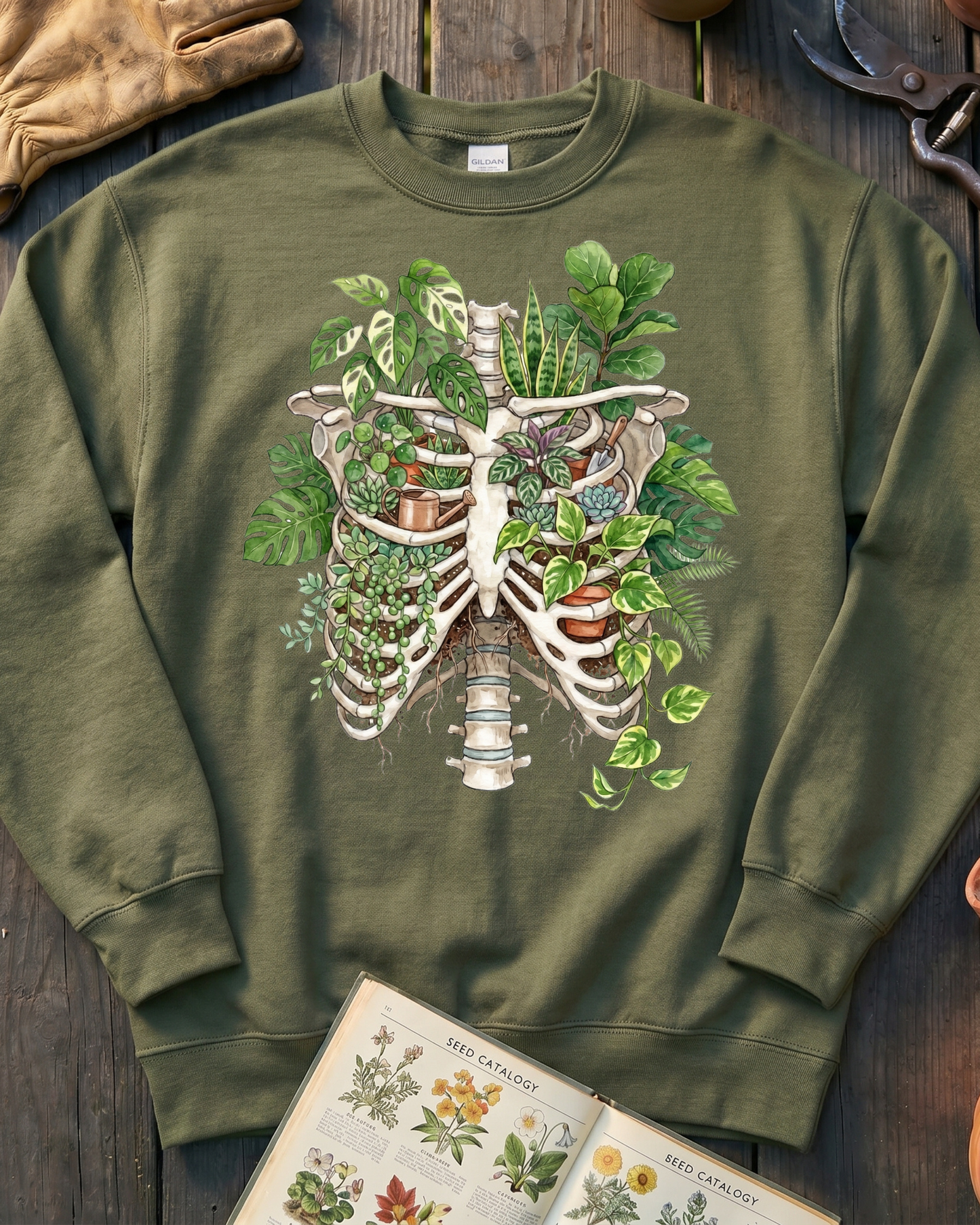 Skeleton Plant Lover Houseplant Sweatshirt