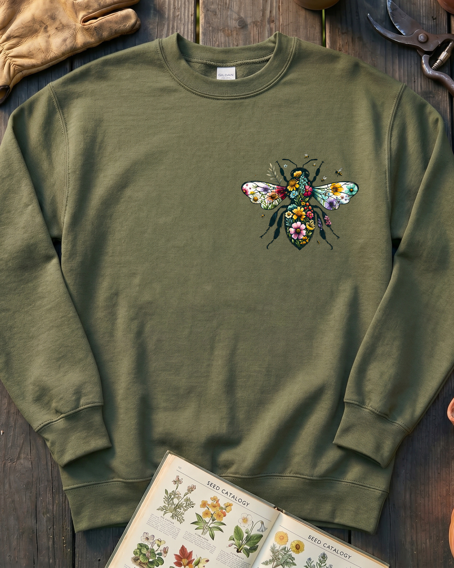 Pollinator Bee Garden Sweatshirt