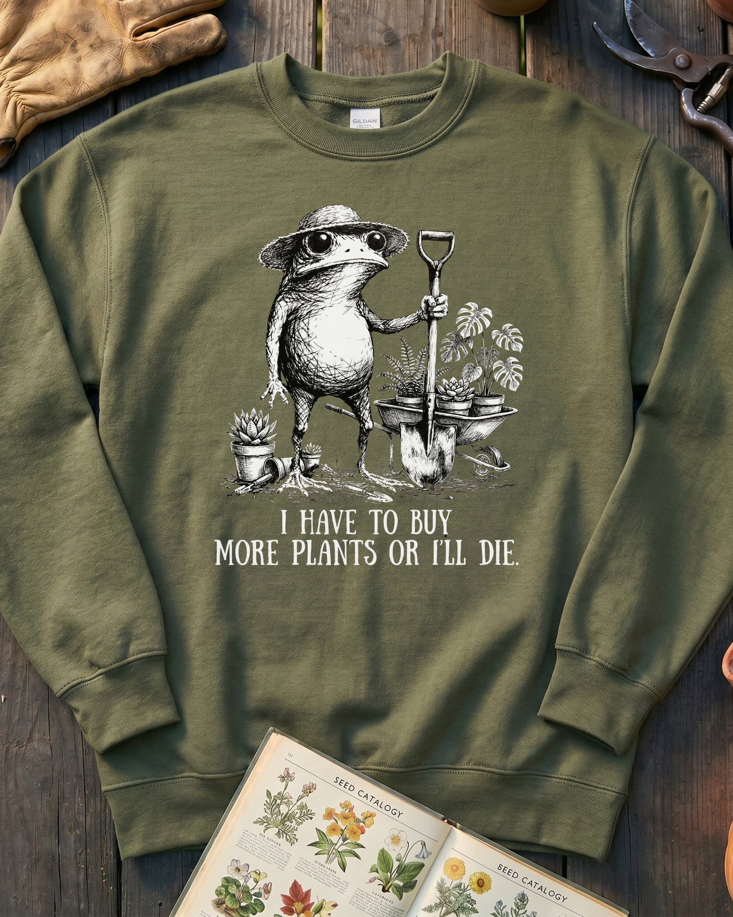 Funny Frog Plant Lover Sweatshirt