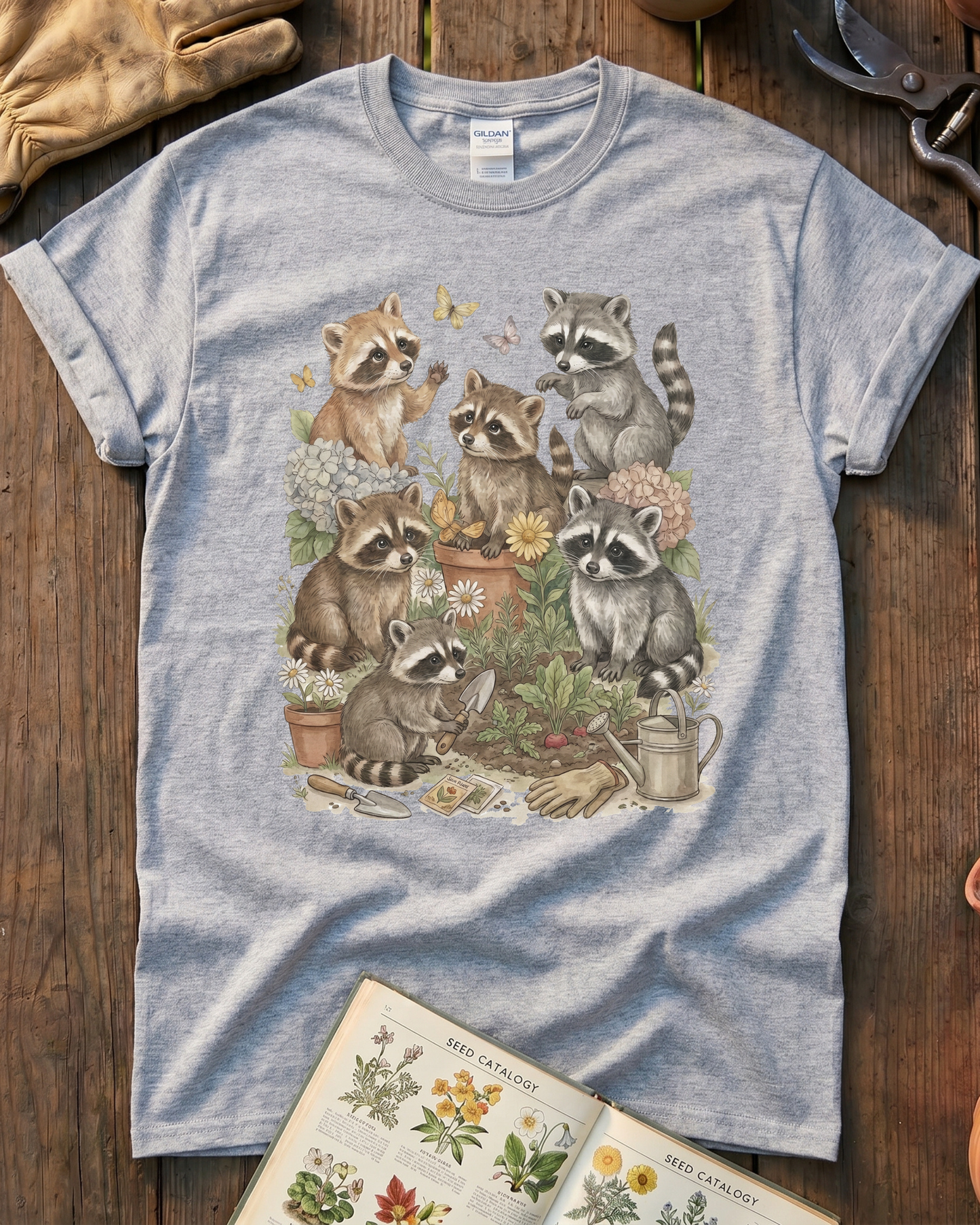 Raccoon Garden T‑Shirt