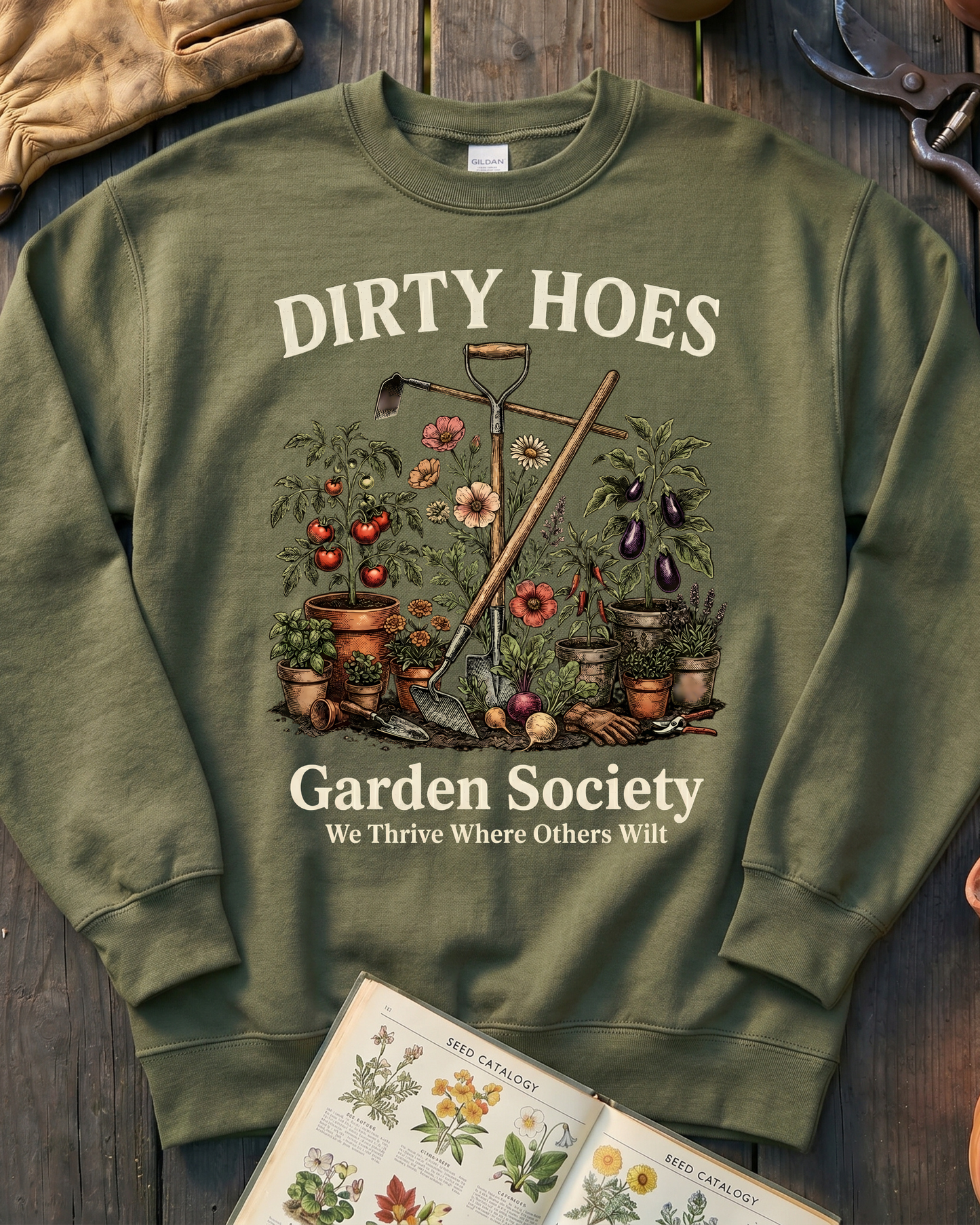 Funny Dirty Hoes Gardening Sweatshirt