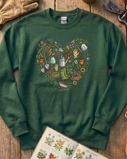 Women Plant Love Heart Sweatshirt