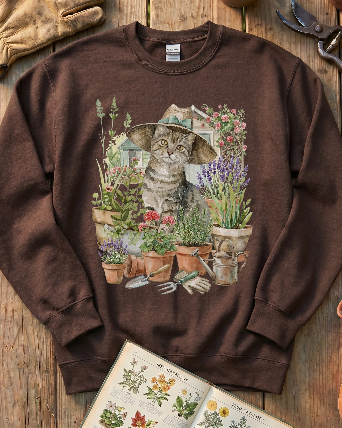 Cat And Plant Sweatshirt