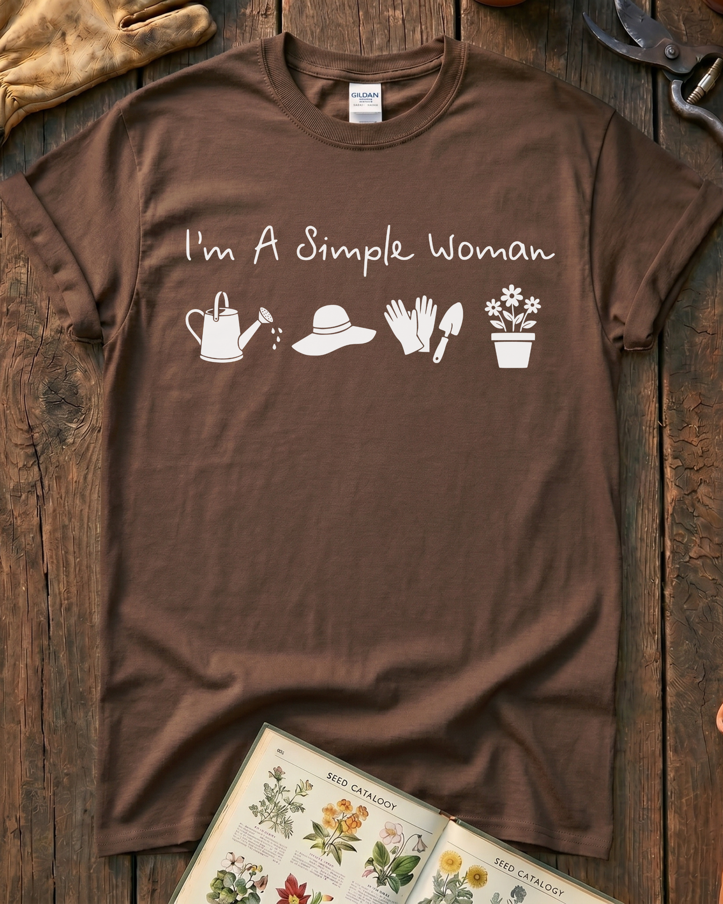Simple Woman Gardening T-Shirt