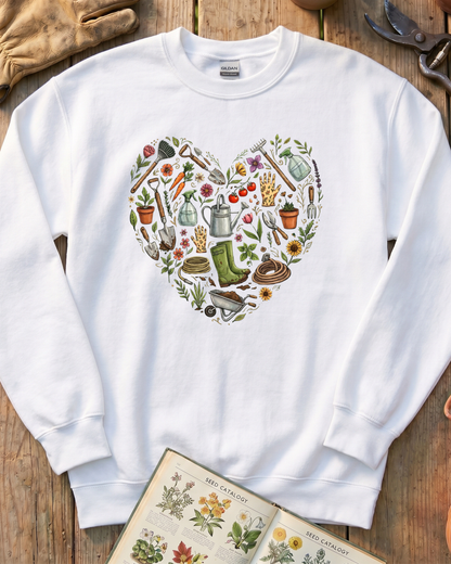 Women Plant Love Heart Sweatshirt