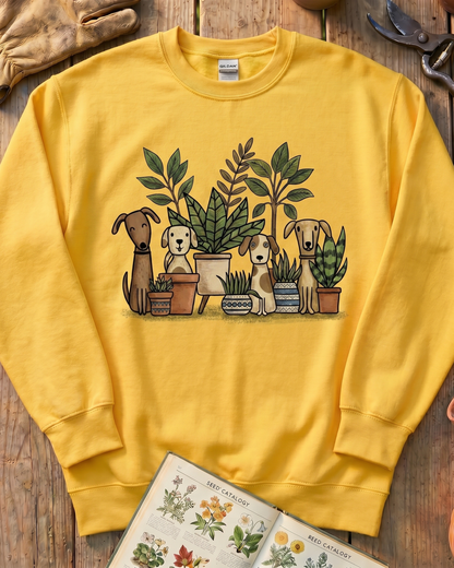 Women Dogs and Plants Lover Sweatshirt