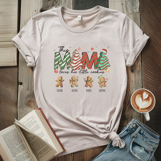 Personalized This Mama Loves Her Cookies Gingerbread Tshirt