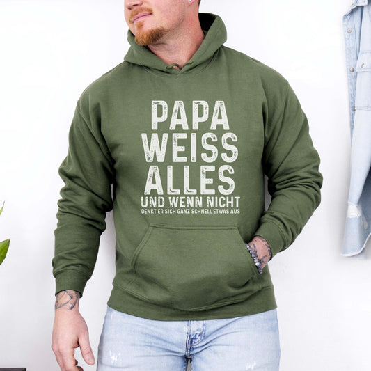 Dad Knows Everything And If Not He Quickly Makes Something Up Hoodie