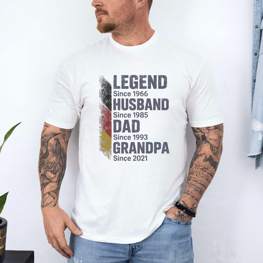 Legend Husband Dad Grandpa Since Years T‑Shirt