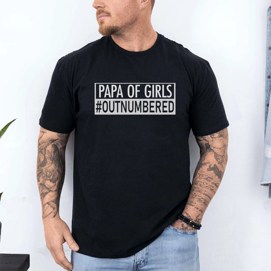 Papa Of Girls Outnumbered T‑Shirt