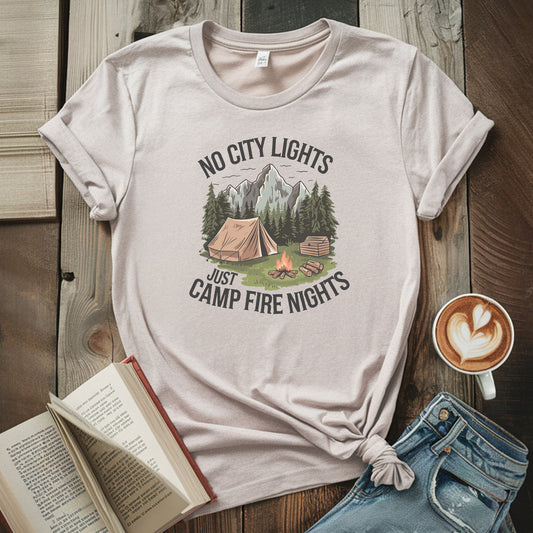 Keine Stadtlichter Lagerfeuer‑Nächte T‑Shirt