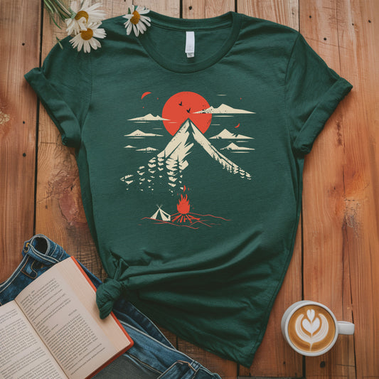 Rote Sonne Bergcamp T‑Shirt
