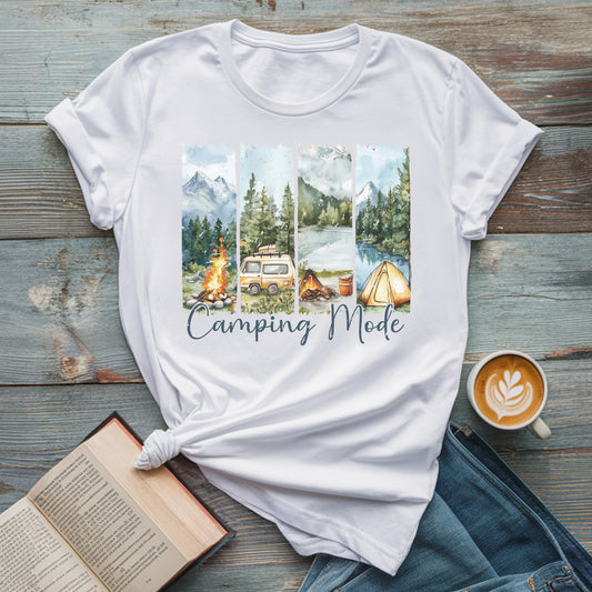 Camping‑Modus Aquarell T‑Shirt
