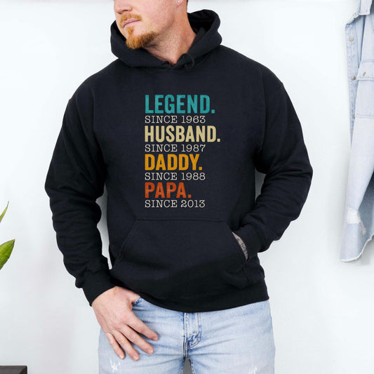Legend Husband Daddy Papa Since Years Hoodie