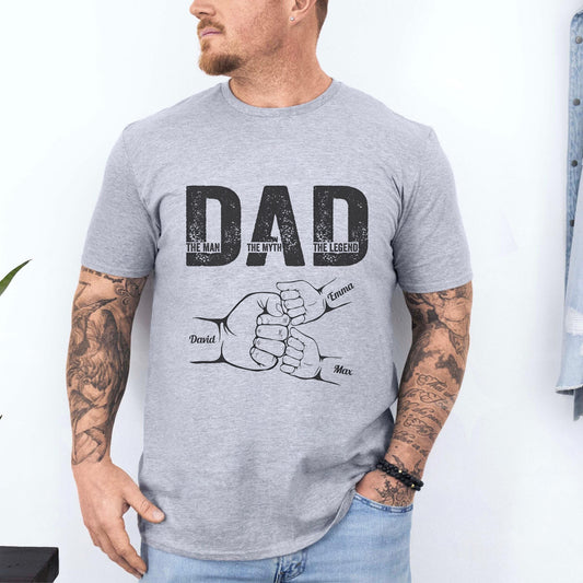 Personalisierbarer Papa Der Mann Der Mythos Die Legende T‑Shirt