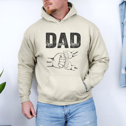 Personalisierbarer Papa Der Mann Der Mythos Die Legende Hoodie
