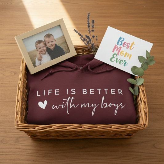 Jungs-Mama Hoodie mit Namen