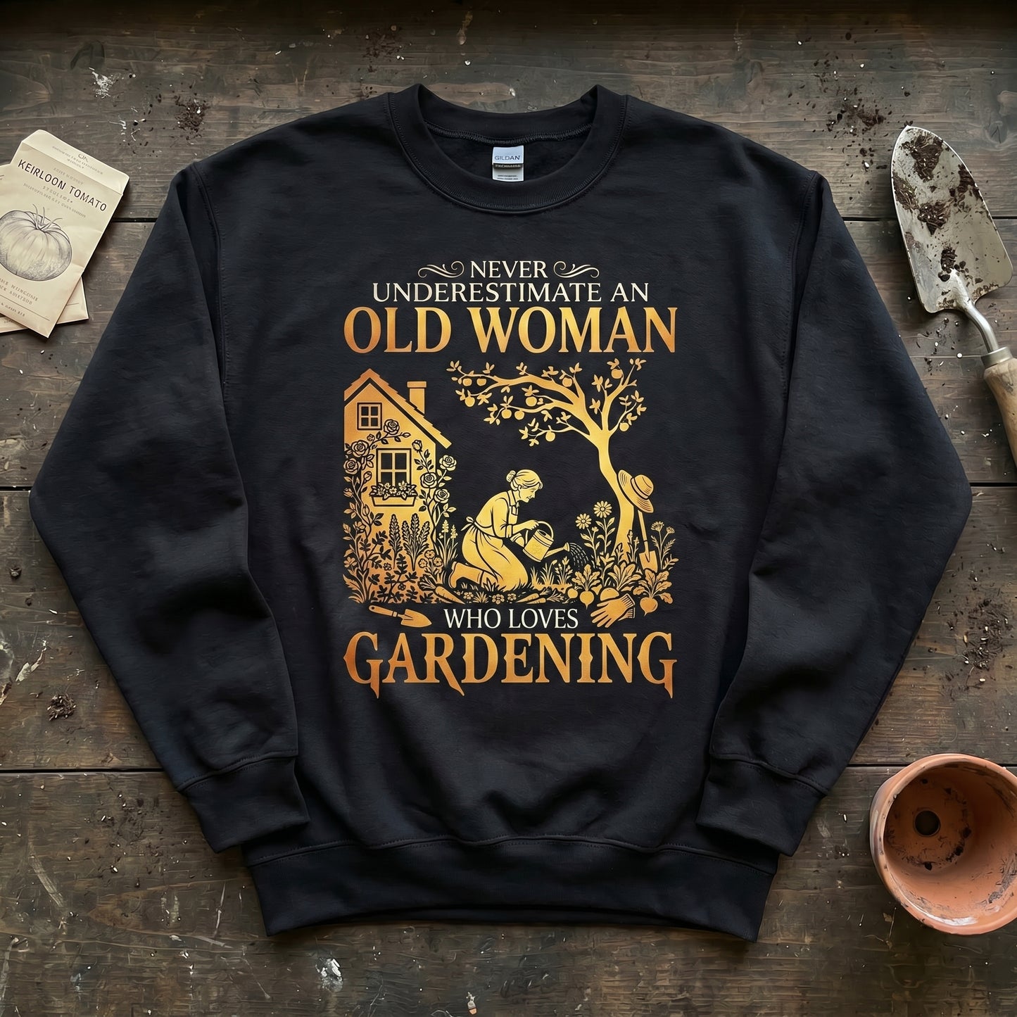 Never Underestimate An Old Woman Sweatshirt