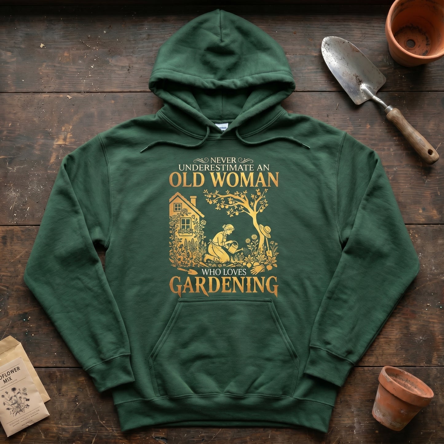 Never Underestimate An Old Woman Hoodie